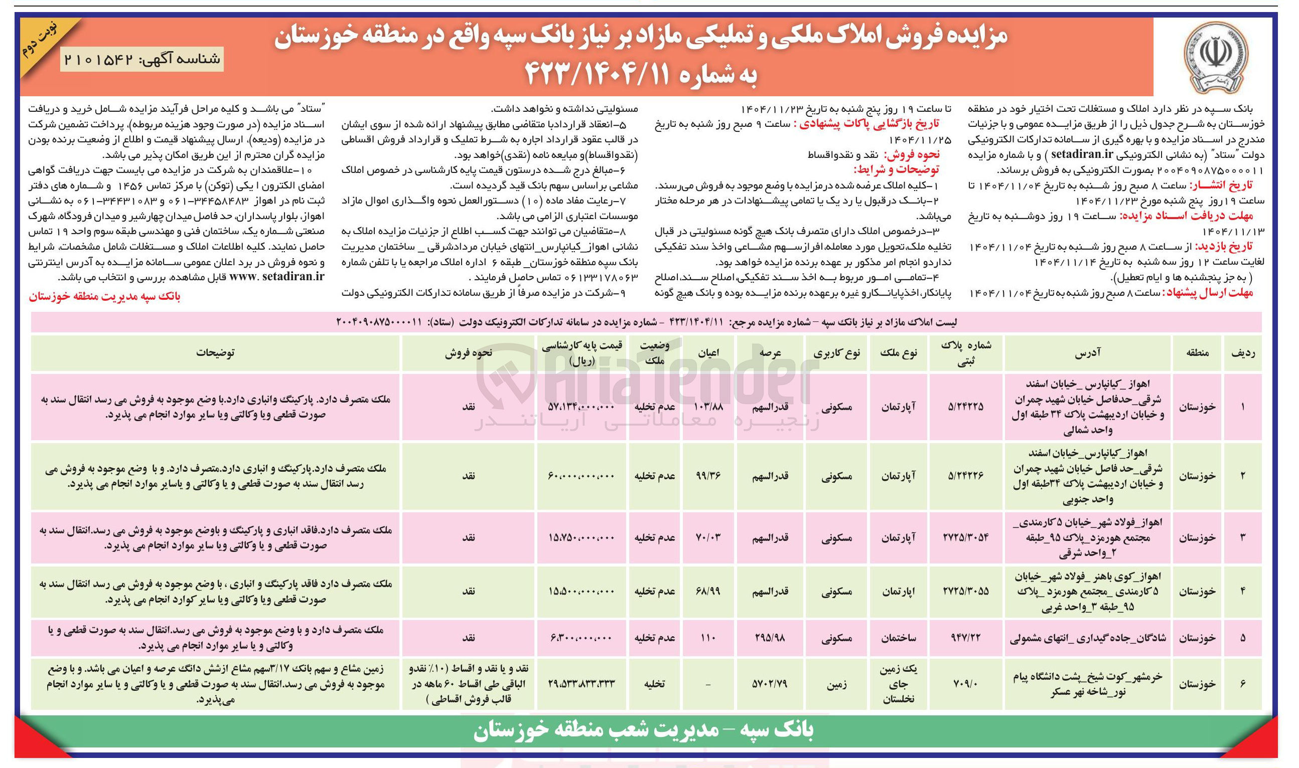 تصویر کوچک آگهی فروش املاک