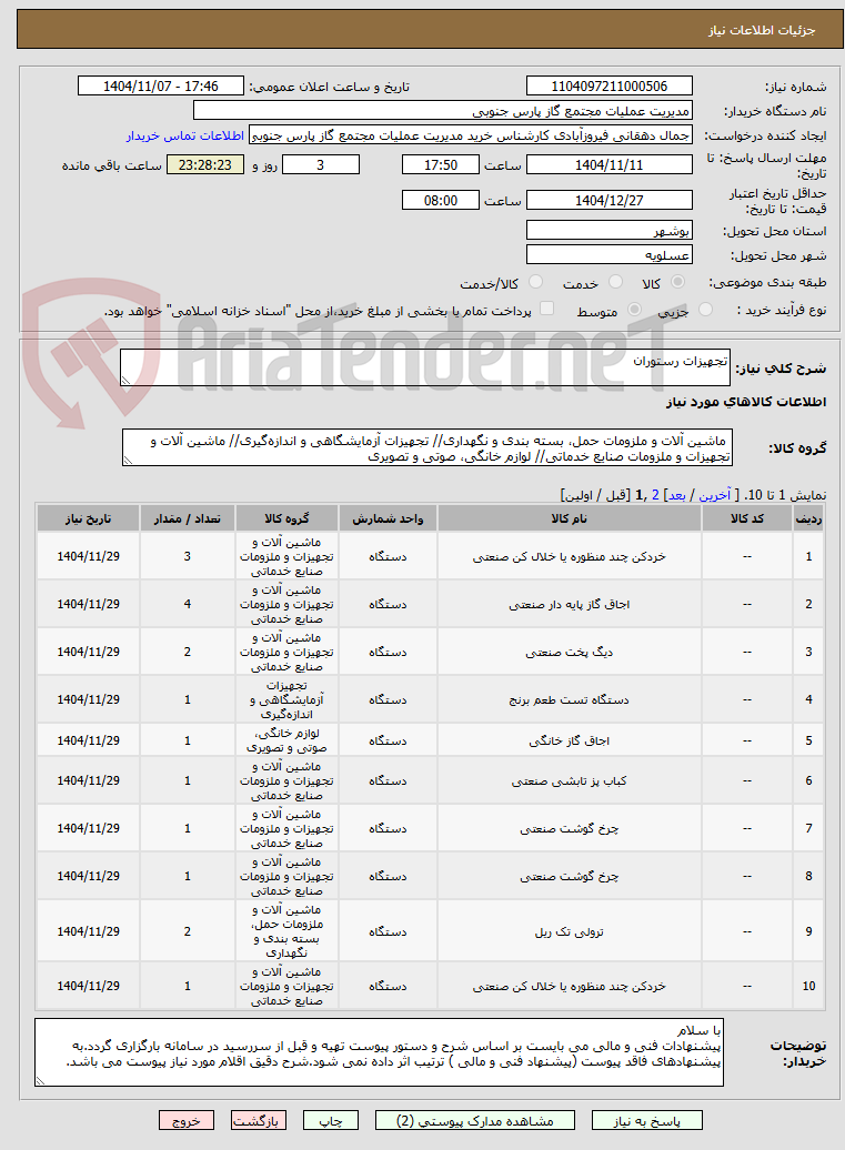 تصویر کوچک آگهی تجهیزات رستوران