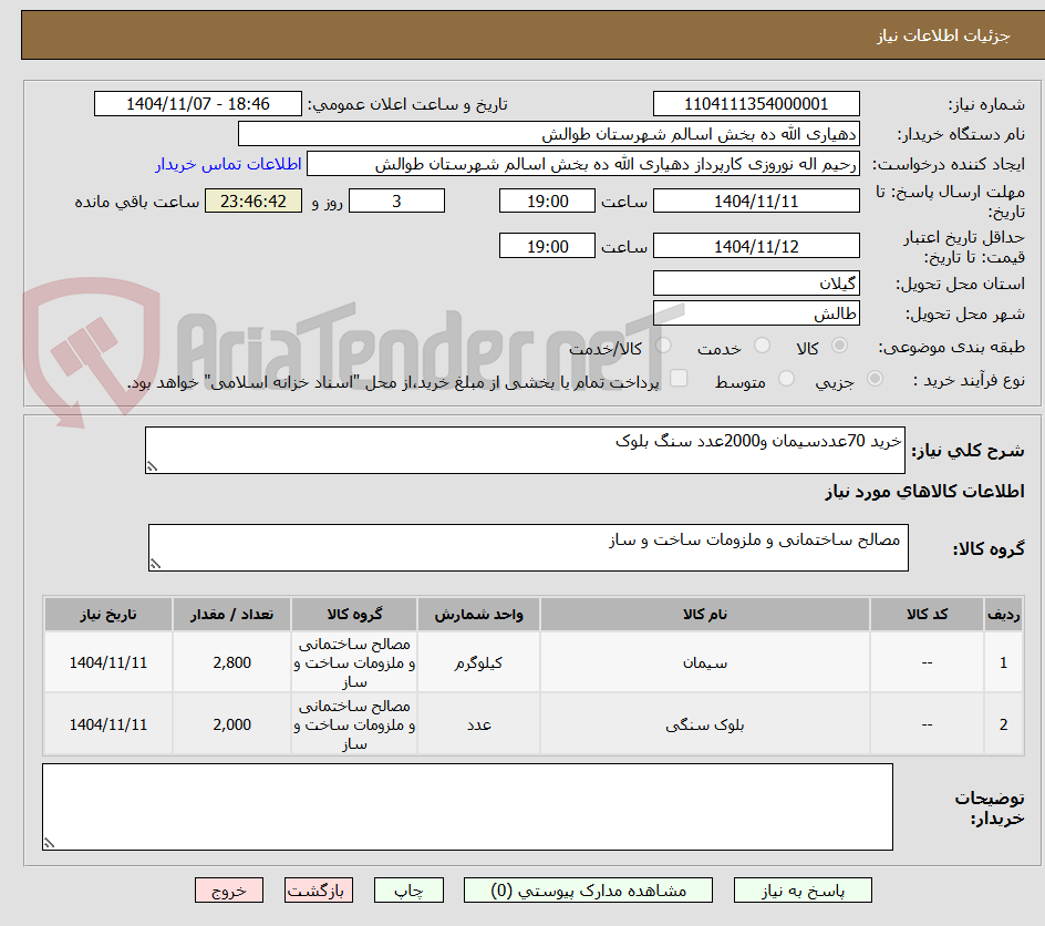 تصویر کوچک آگهی خرید 70عددسیمان و2000عدد سنگ بلوک