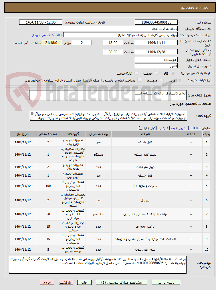تصویر کوچک آگهی لوازم کامپوتری ایران کد مشابه است 