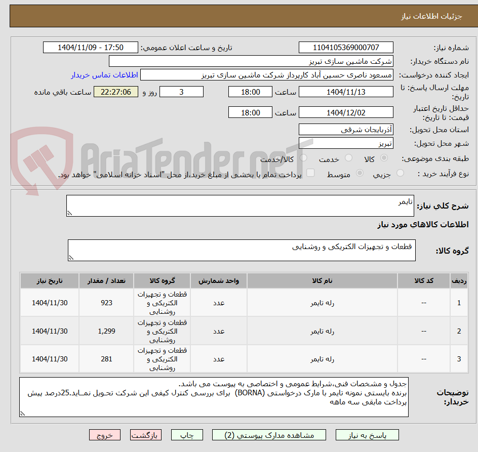 تصویر کوچک آگهی تایمر