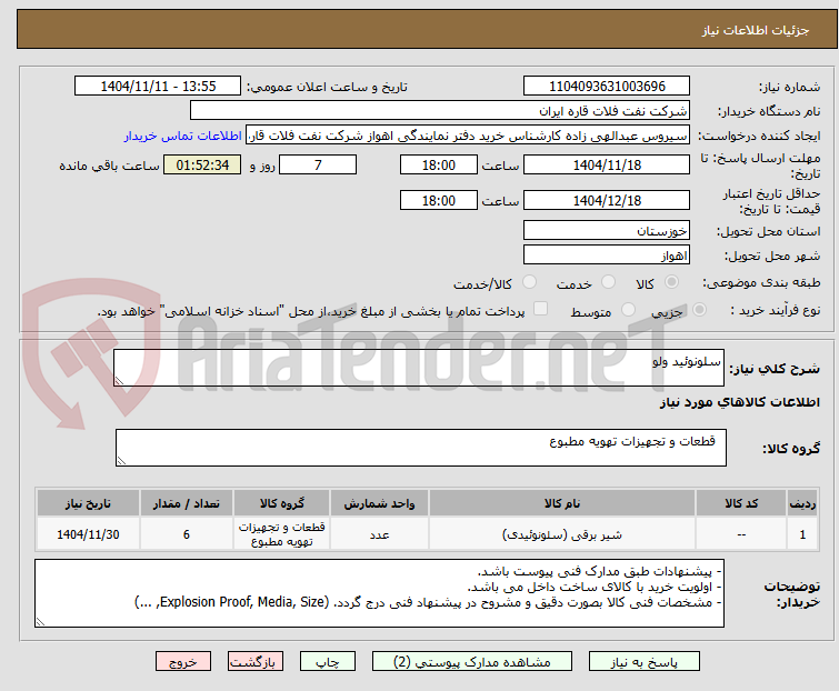 تصویر کوچک آگهی سلونوئید ولو