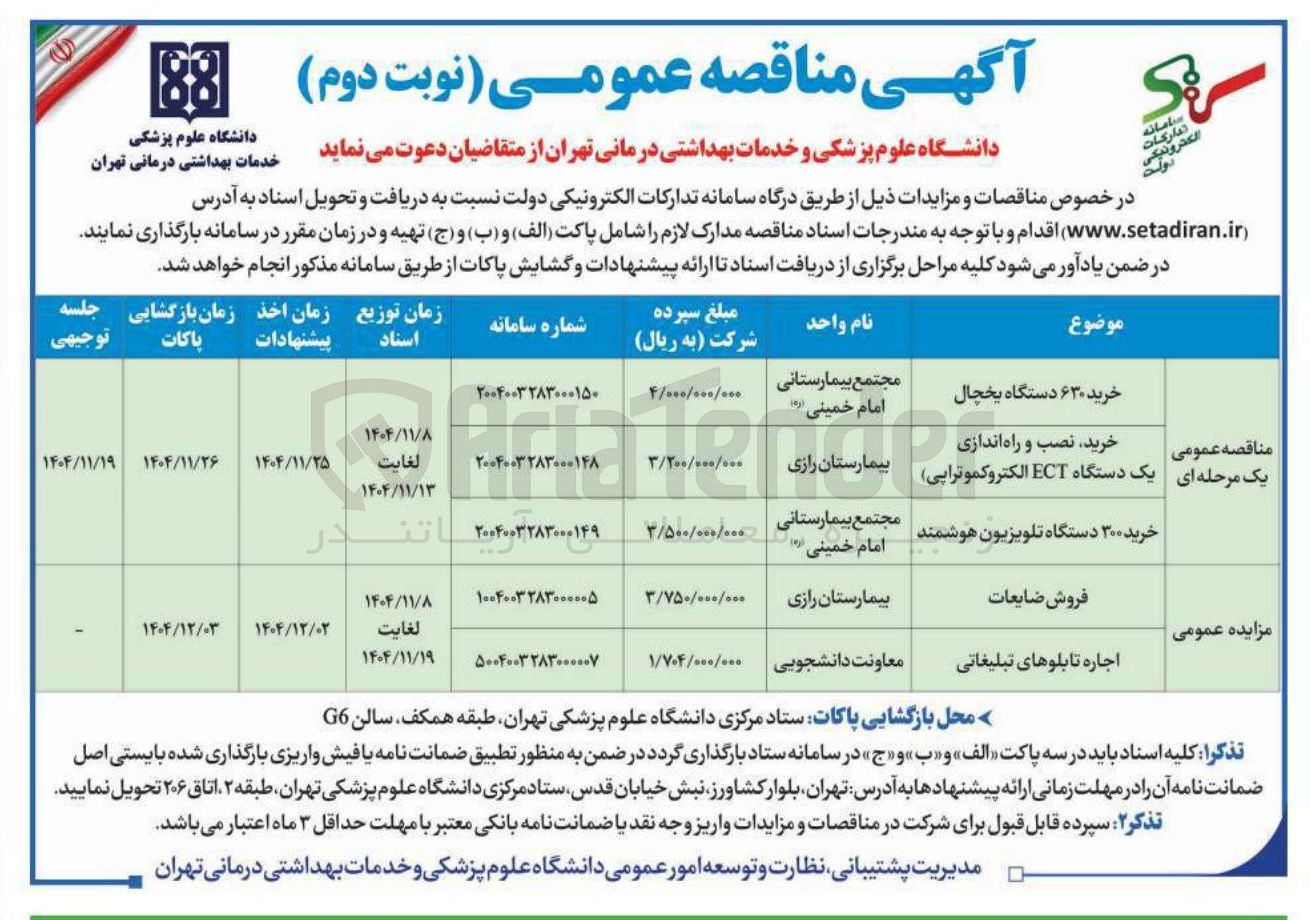 تصویر کوچک آگهی خرید ۶۳۰ دستگاه یخچال