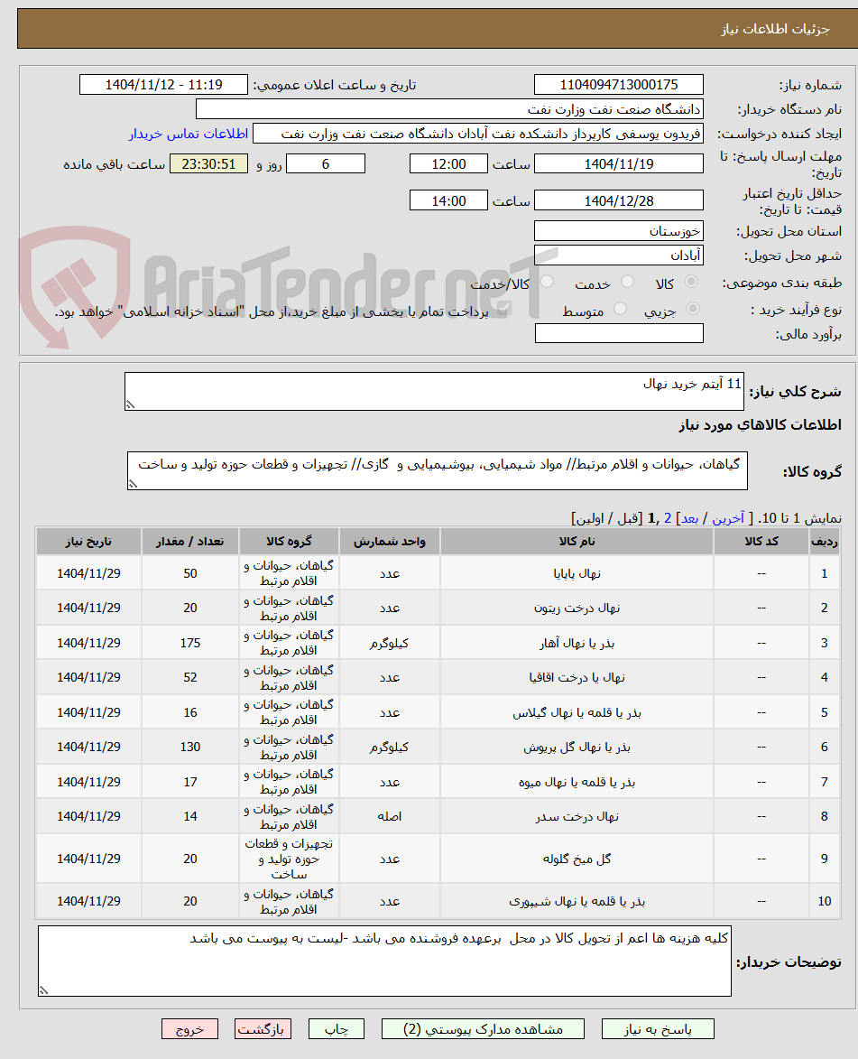 تصویر کوچک آگهی 11 آیتم خرید نهال