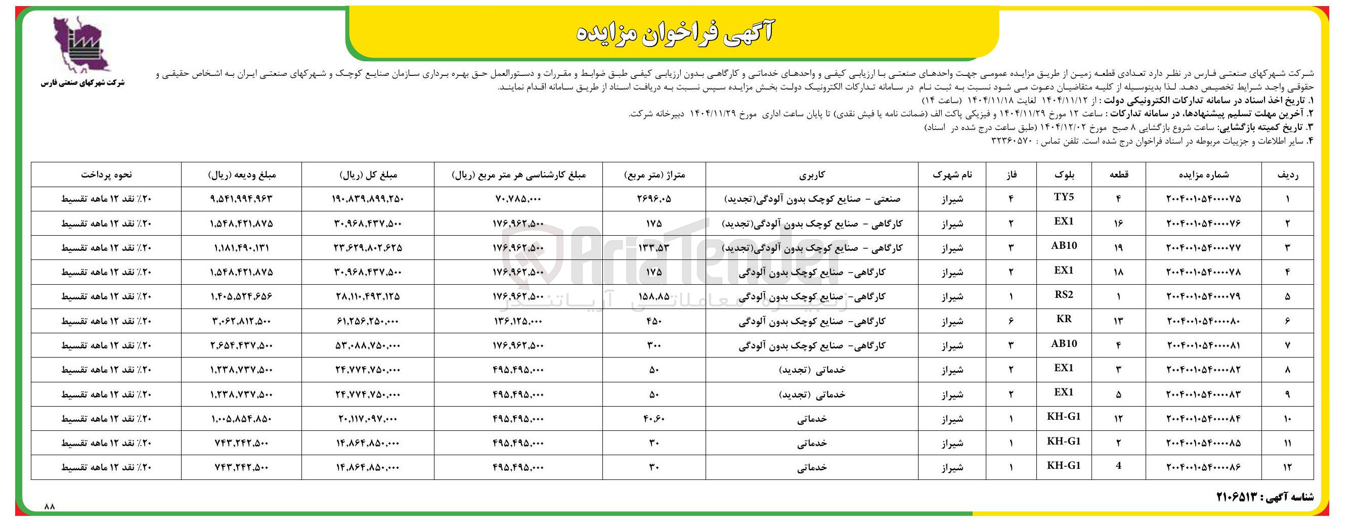 تصویر کوچک آگهی فروش قطعه زمین با کاربری خدماتی
