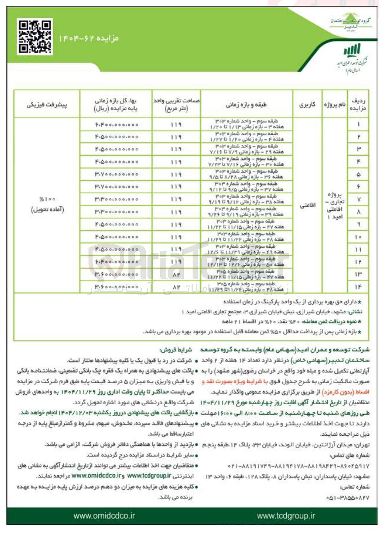 تصویر کوچک آگهی آپارتمانی تکمیل شده و مبله