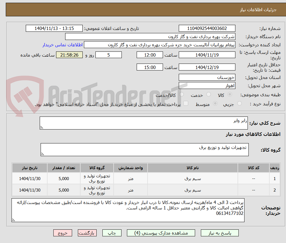 تصویر کوچک آگهی رابر وایر