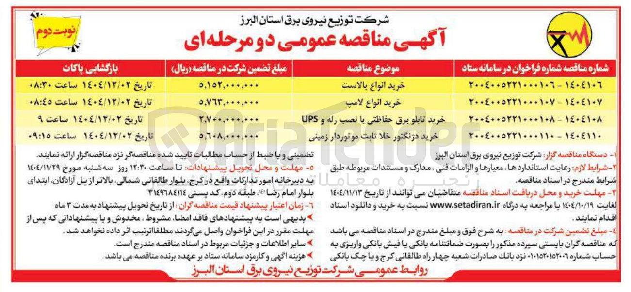 تصویر کوچک آگهی خرید انواع لامپ