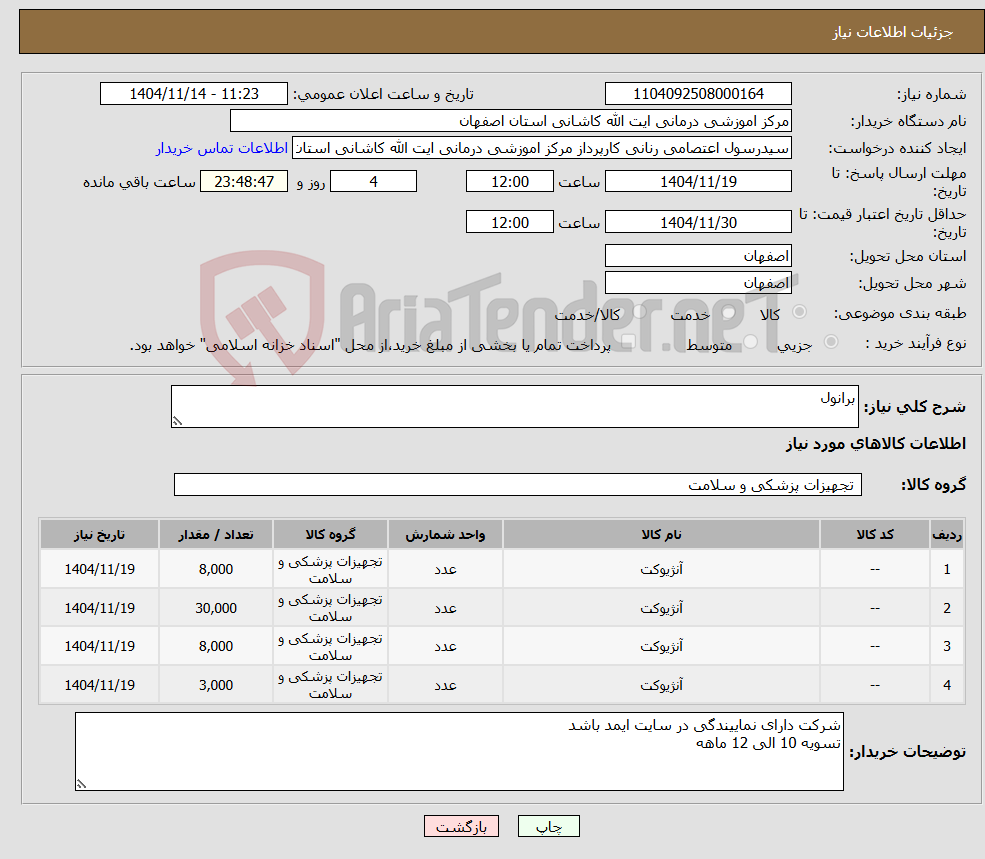تصویر کوچک آگهی نیاز کالا-برانول 