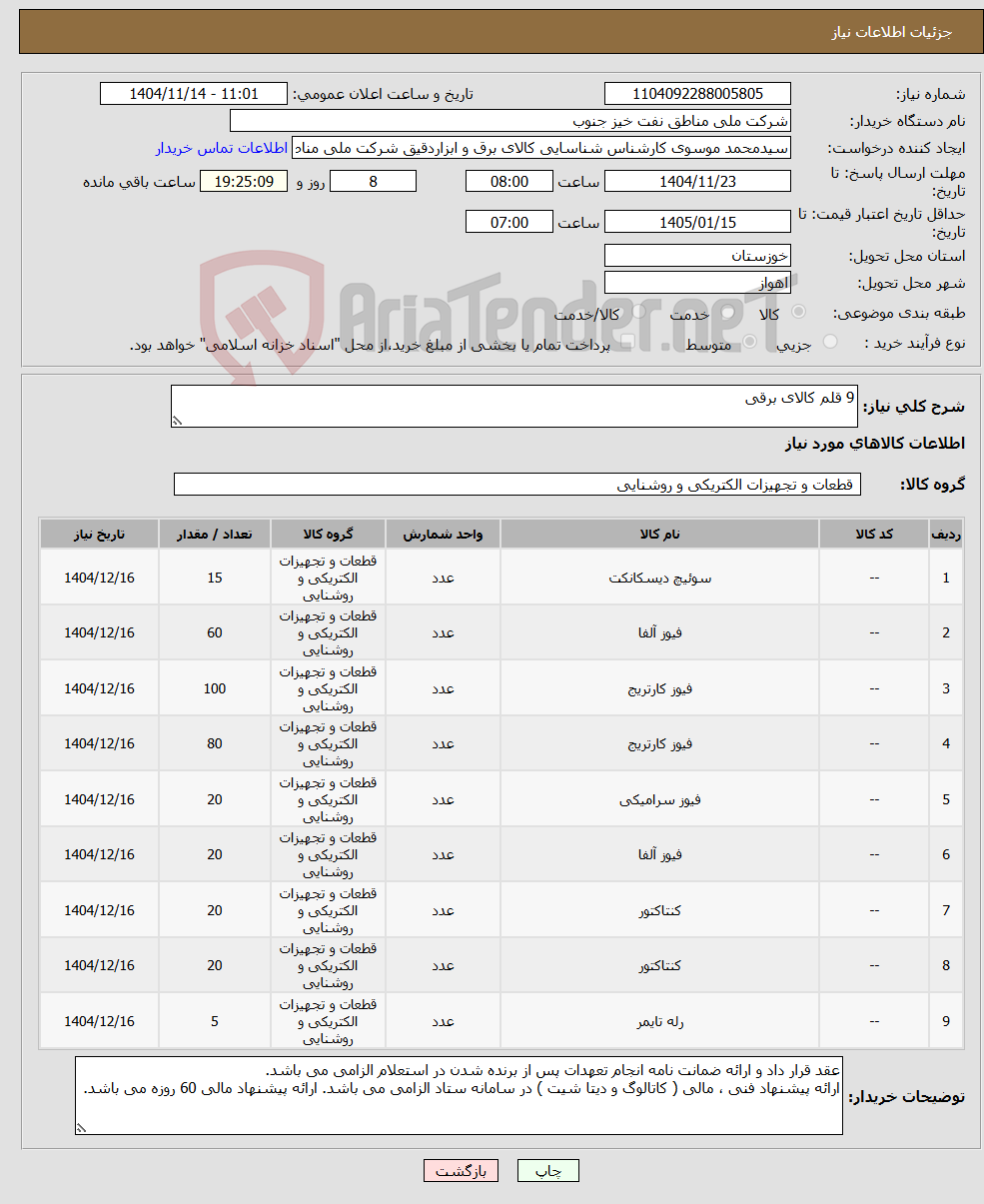 تصویر کوچک آگهی نیاز کالا-9 قلم کالای برقی