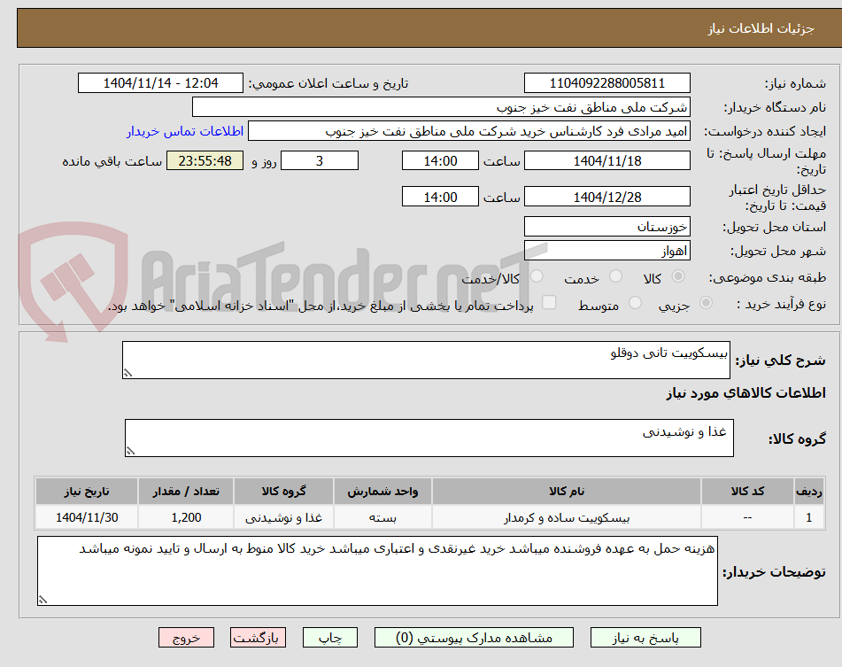 تصویر کوچک آگهی بیسکوییت تانی دوقلو