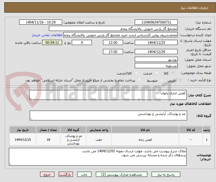 تصویر کوچک آگهی کفش اداری بانوان