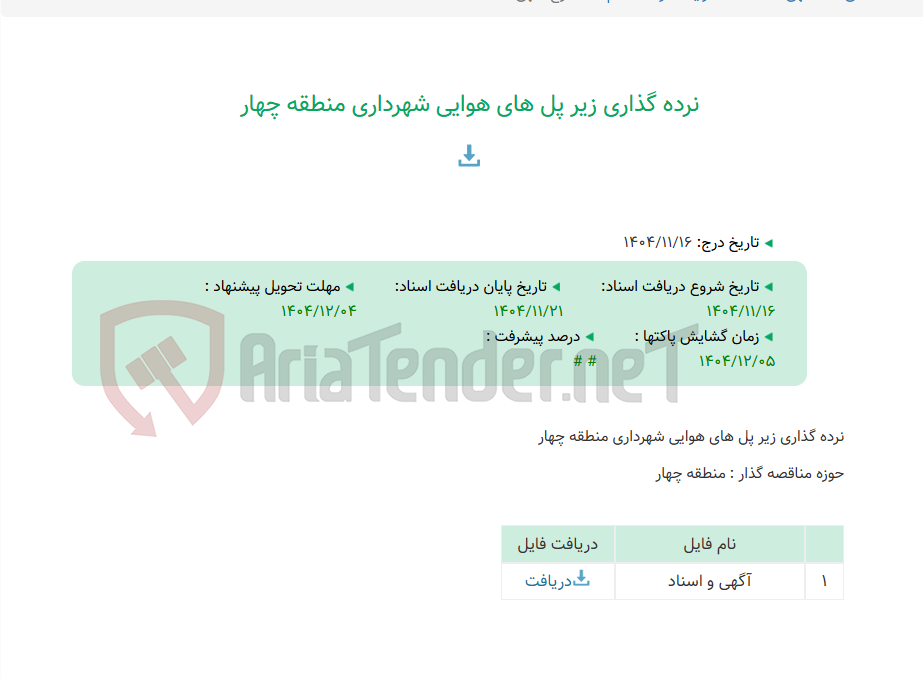 تصویر کوچک آگهی نرده گذاری زیر پل های هوایی شهرداری منطقه چهار