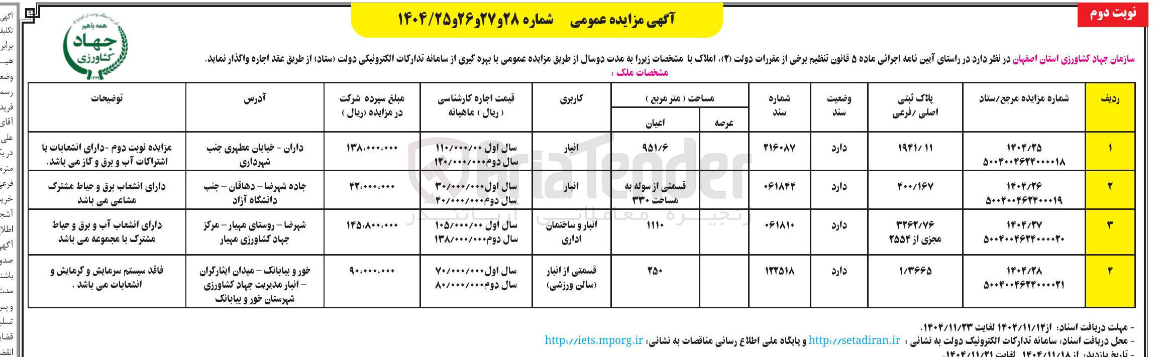تصویر کوچک آگهی اجاره قسمتی از انبار (سالن ورزشی)
