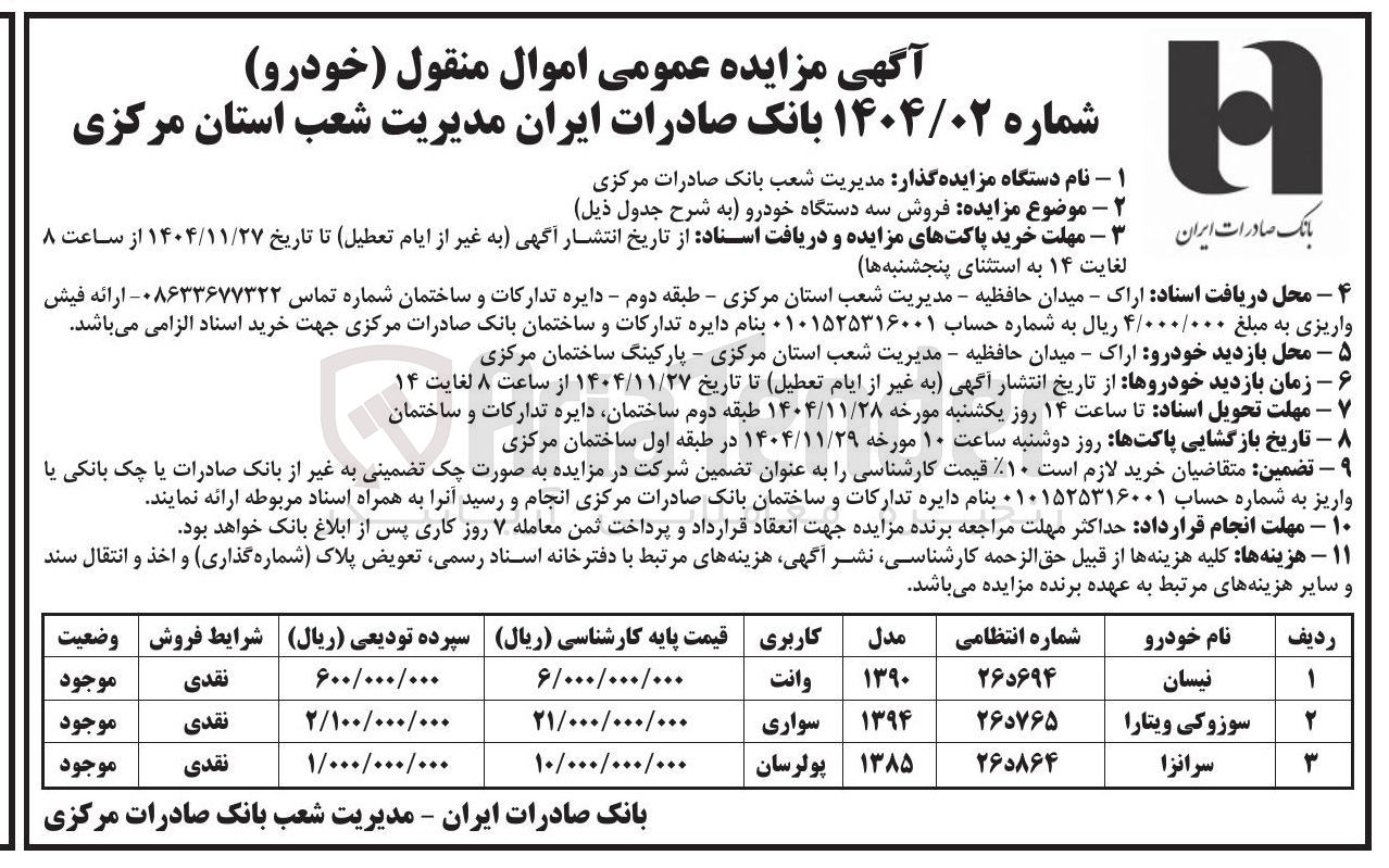 تصویر کوچک آگهی فروش سه دستگاه خودرو