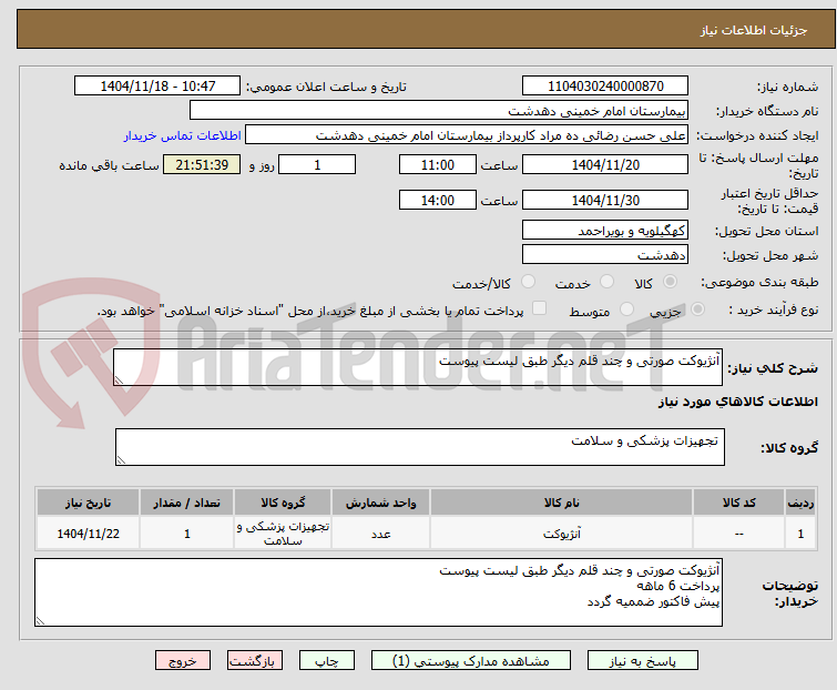 تصویر کوچک آگهی آنژیوکت صورتی و چند قلم دیگر طبق لیست پیوست