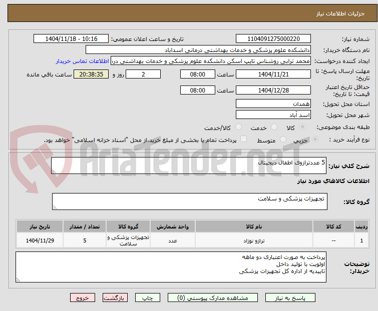 تصویر کوچک آگهی 5 عددترازوی اطفال دیجیتال