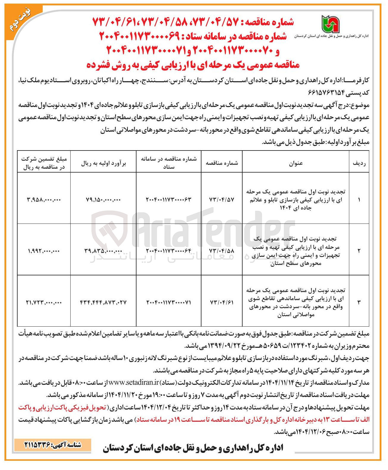 تصویر کوچک آگهی ساماندهی تقاطع شوی