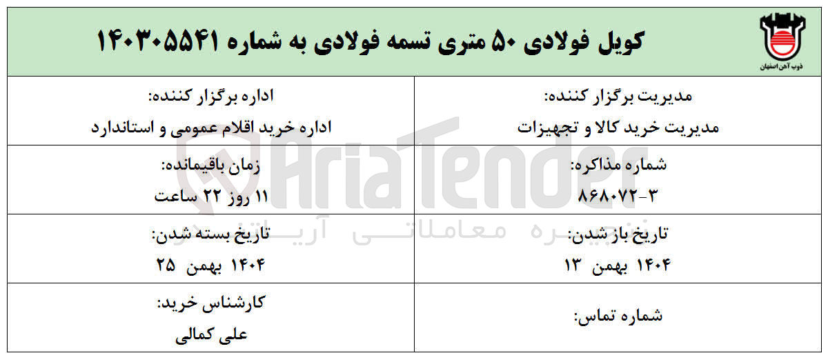 تصویر کوچک آگهی خرید کویل فولادی ۵۰ متری تسمه فولادی 