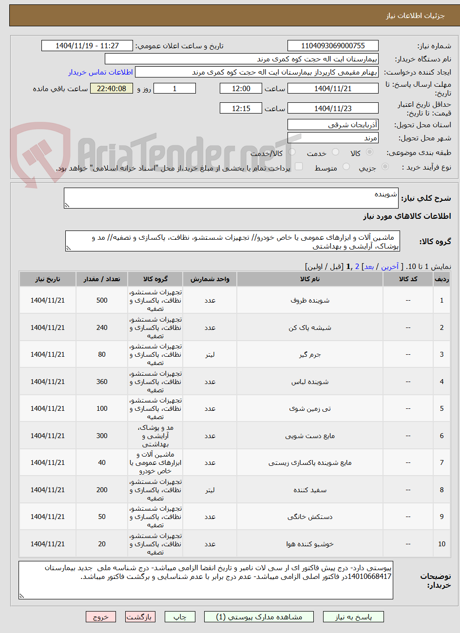 تصویر کوچک آگهی شوینده