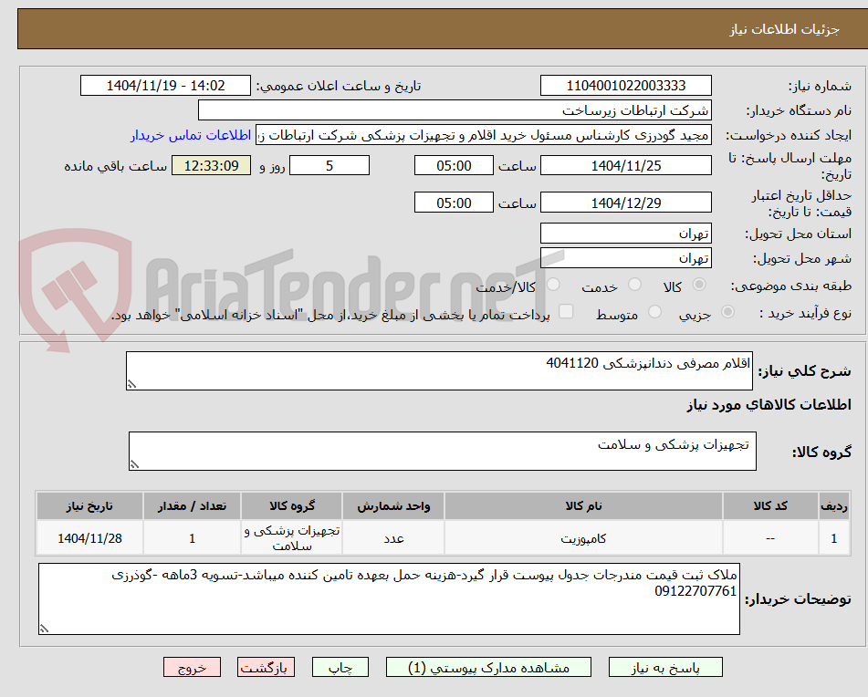 تصویر کوچک آگهی اقلام مصرفی دندانپزشکی 4041120