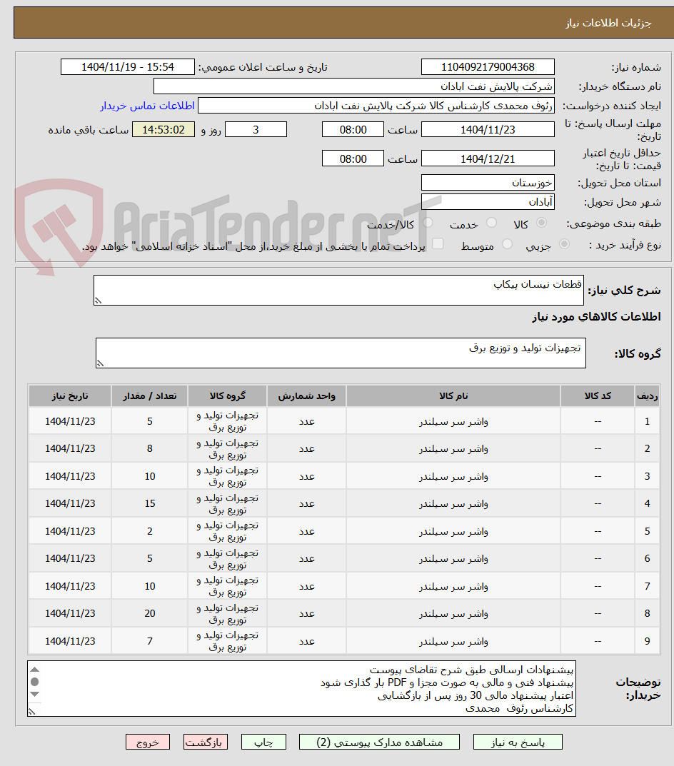 تصویر کوچک آگهی قطعات نیسان پیکاپ