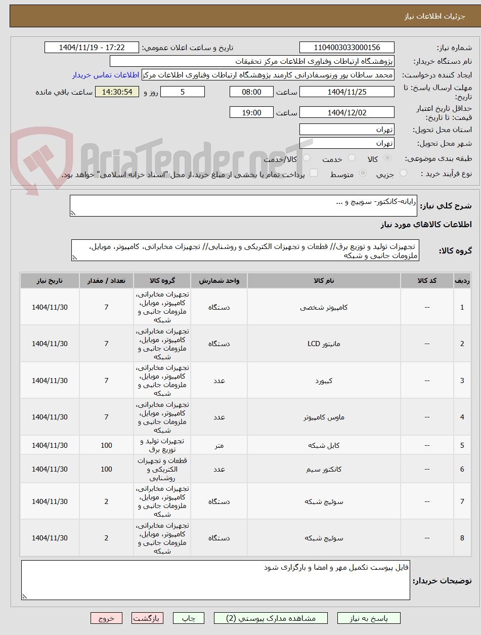 تصویر کوچک آگهی رایانه-کانکتور- سوییچ و ...
