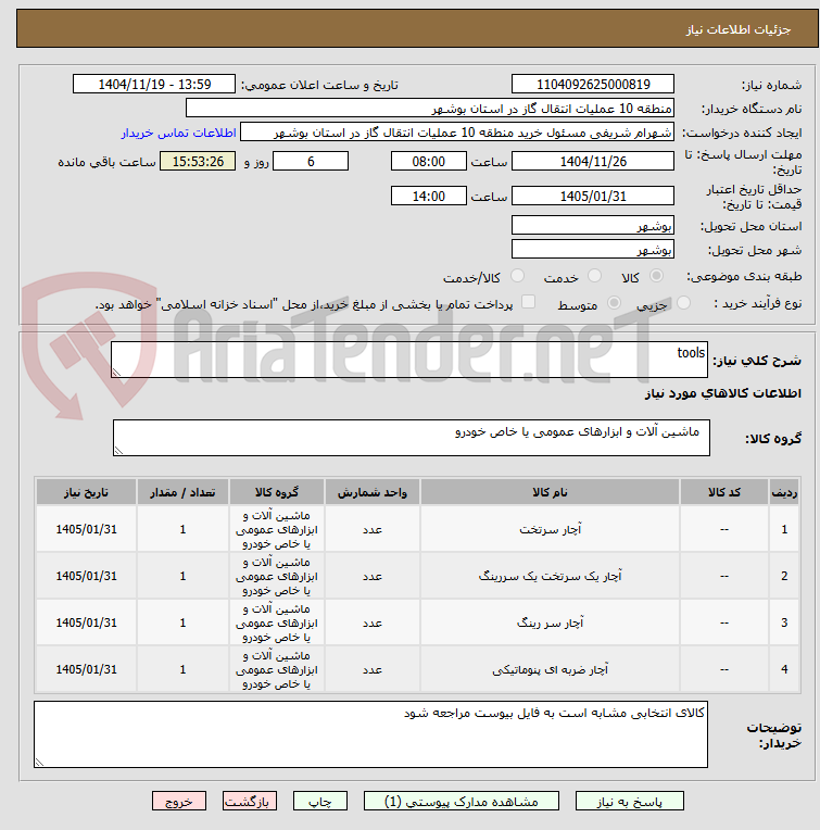 تصویر کوچک آگهی tools