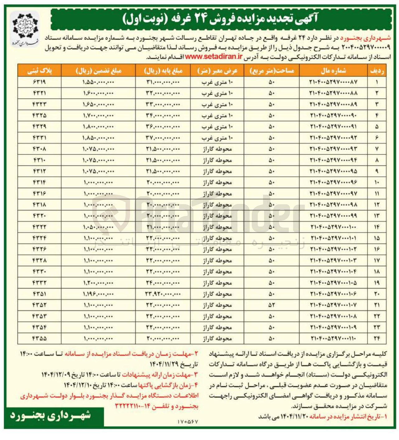 تصویر کوچک آگهی فروش ۲۴ غرفه