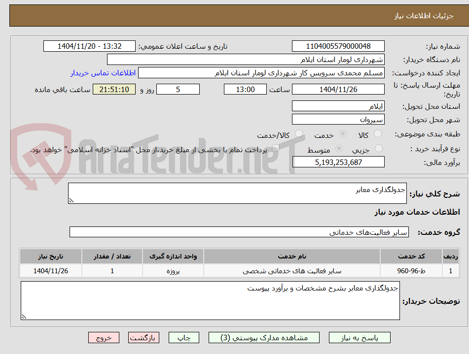 تصویر کوچک آگهی جدولگذاری معابر
