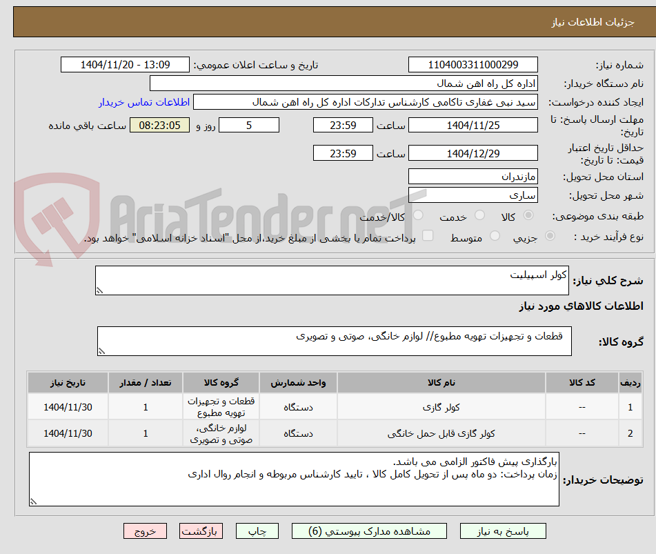 تصویر کوچک آگهی کولر اسپیلیت