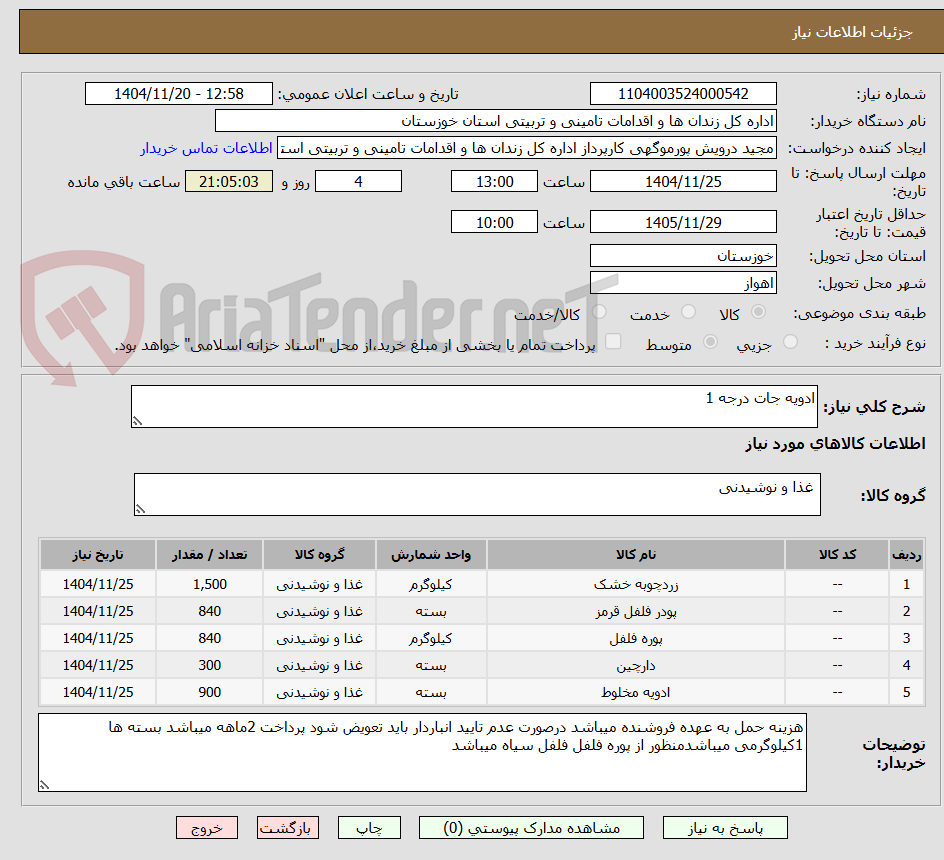تصویر کوچک آگهی ادویه جات درجه 1