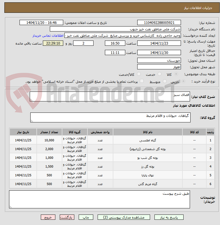 تصویر کوچک آگهی فضای سبز
