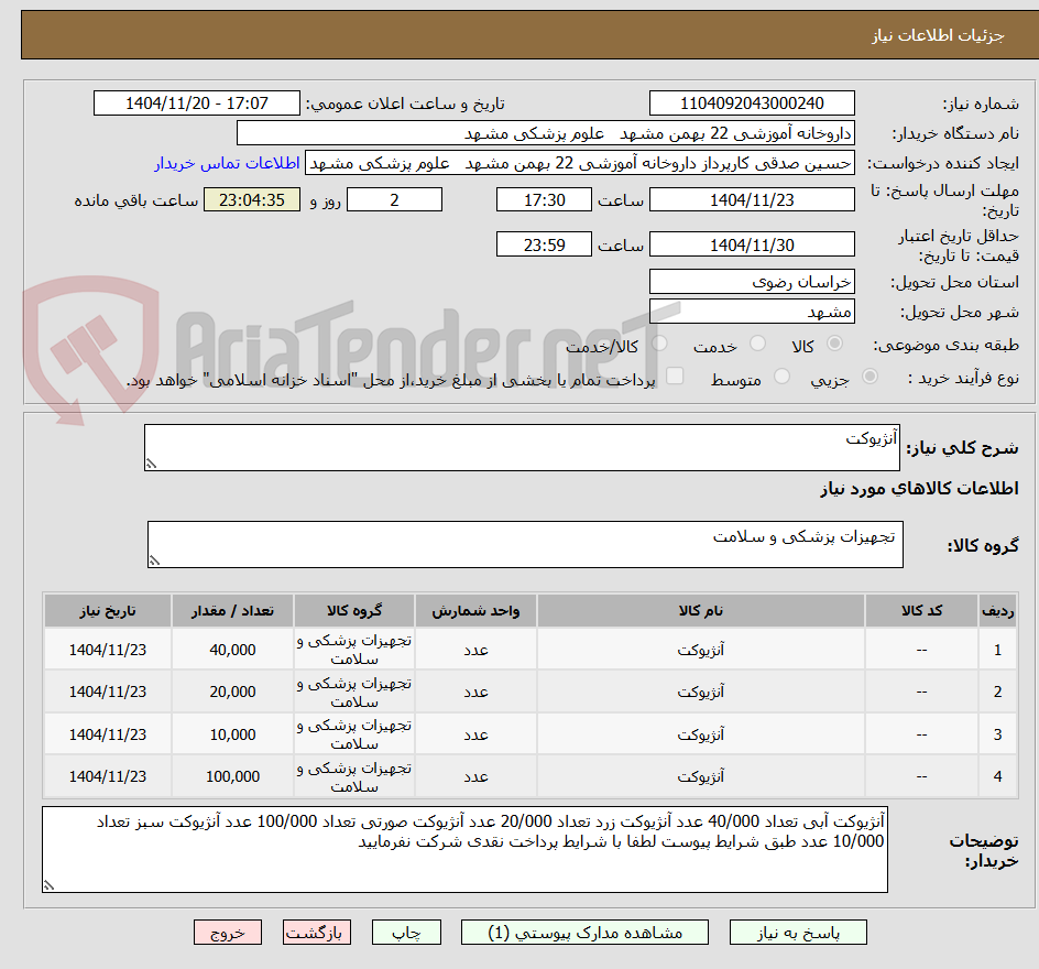 تصویر کوچک آگهی آنژیوکت