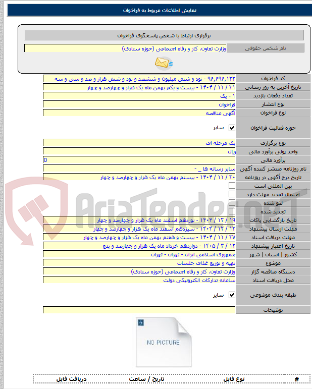 تصویر کوچک آگهی تهیه و توزیع غذای جلسات