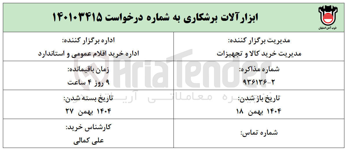 تصویر کوچک آگهی خرید ابزار آلات برشکاری