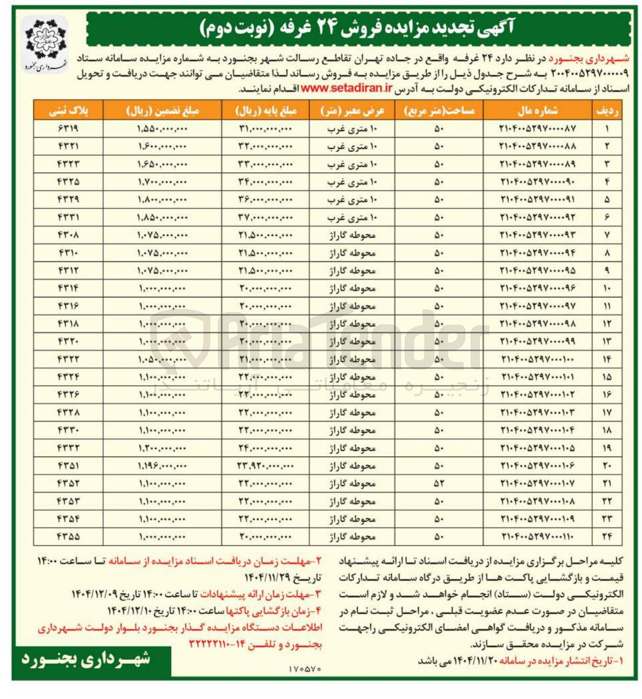 تصویر کوچک آگهی فروش ۲۴ غرفه