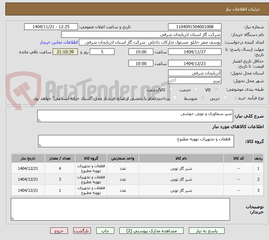 تصویر کوچک آگهی شیر سماوری و توپی جوشی