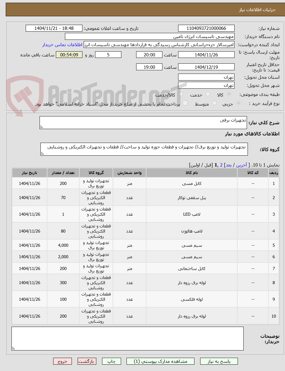 تصویر کوچک آگهی تجهیزات برقی