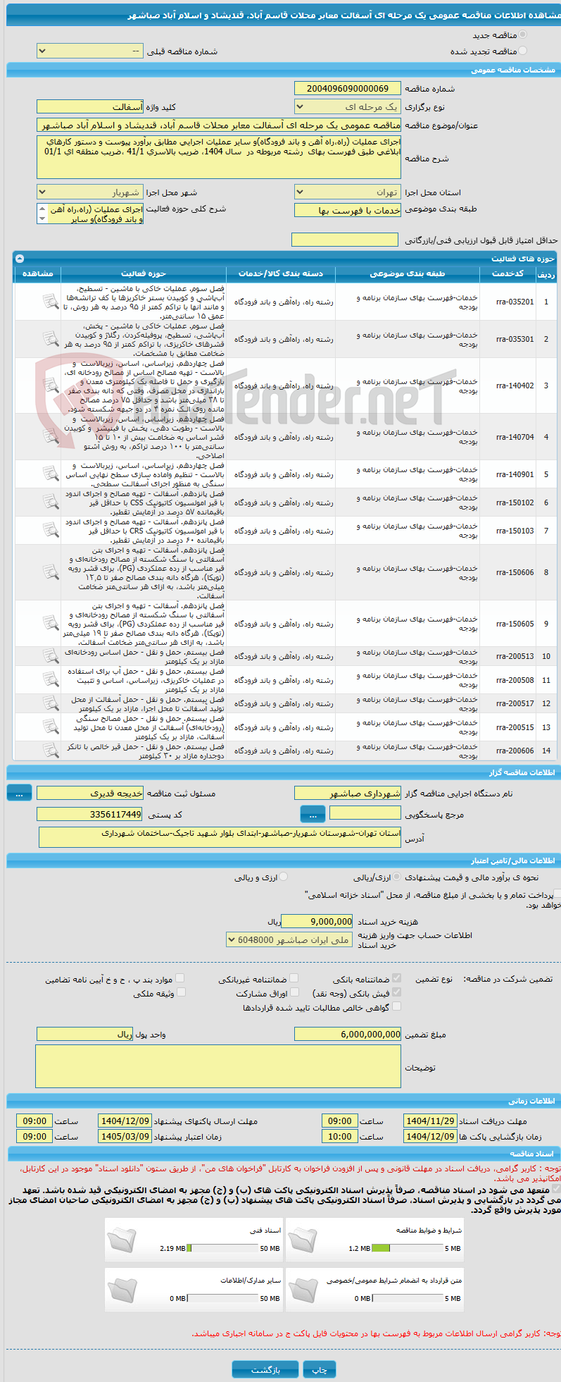 تصویر کوچک آگهی مناقصه عمومی یک مرحله ای آسفالت معابر محلات قاسم آباد، قندیشاد و اسلام آباد صباشهر