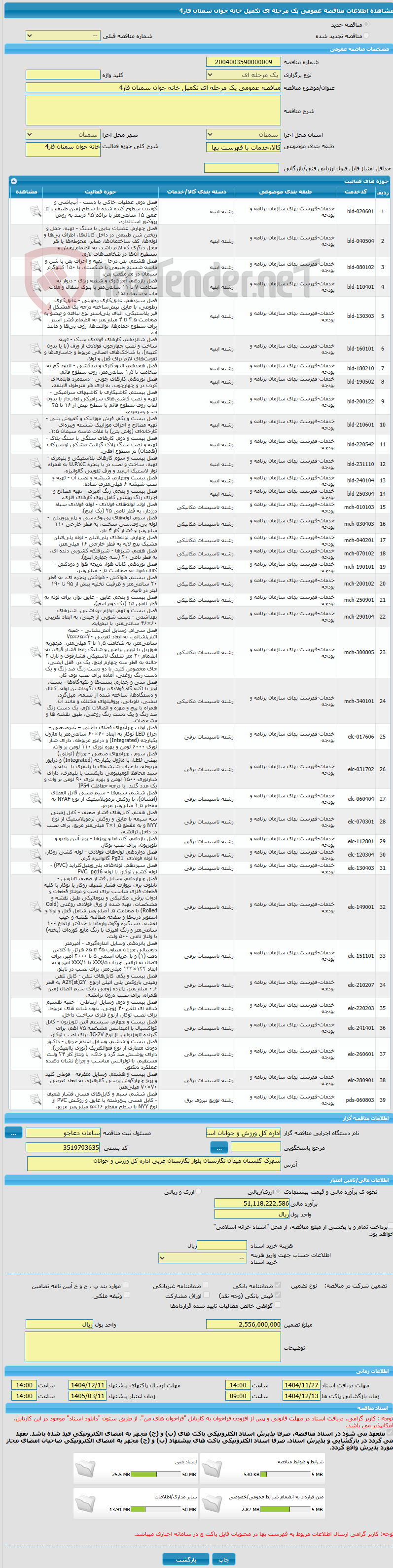 تصویر کوچک آگهی مناقصه عمومی یک مرحله ای تکمیل خانه جوان سمنان فاز4