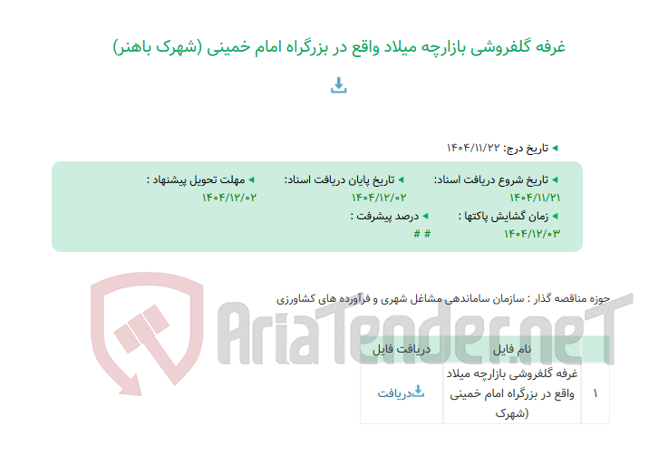 تصویر کوچک آگهی غرفه گلفروشی بازارچه میلاد واقع در بزرگراه امام خمینی (شهرک باهنر)