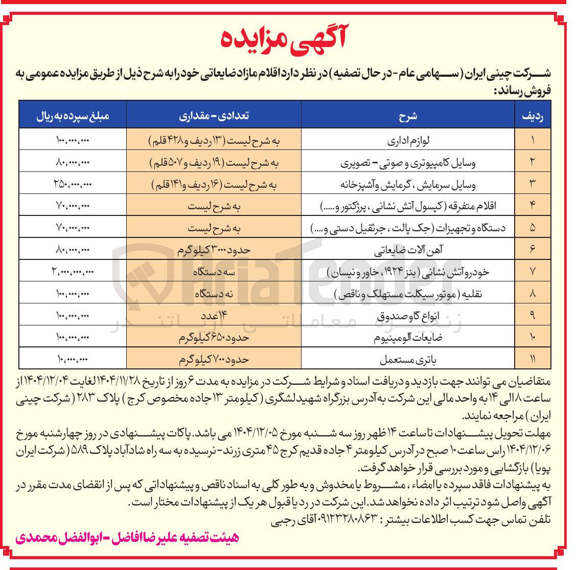 تصویر کوچک آگهی انواع گاو صندوق