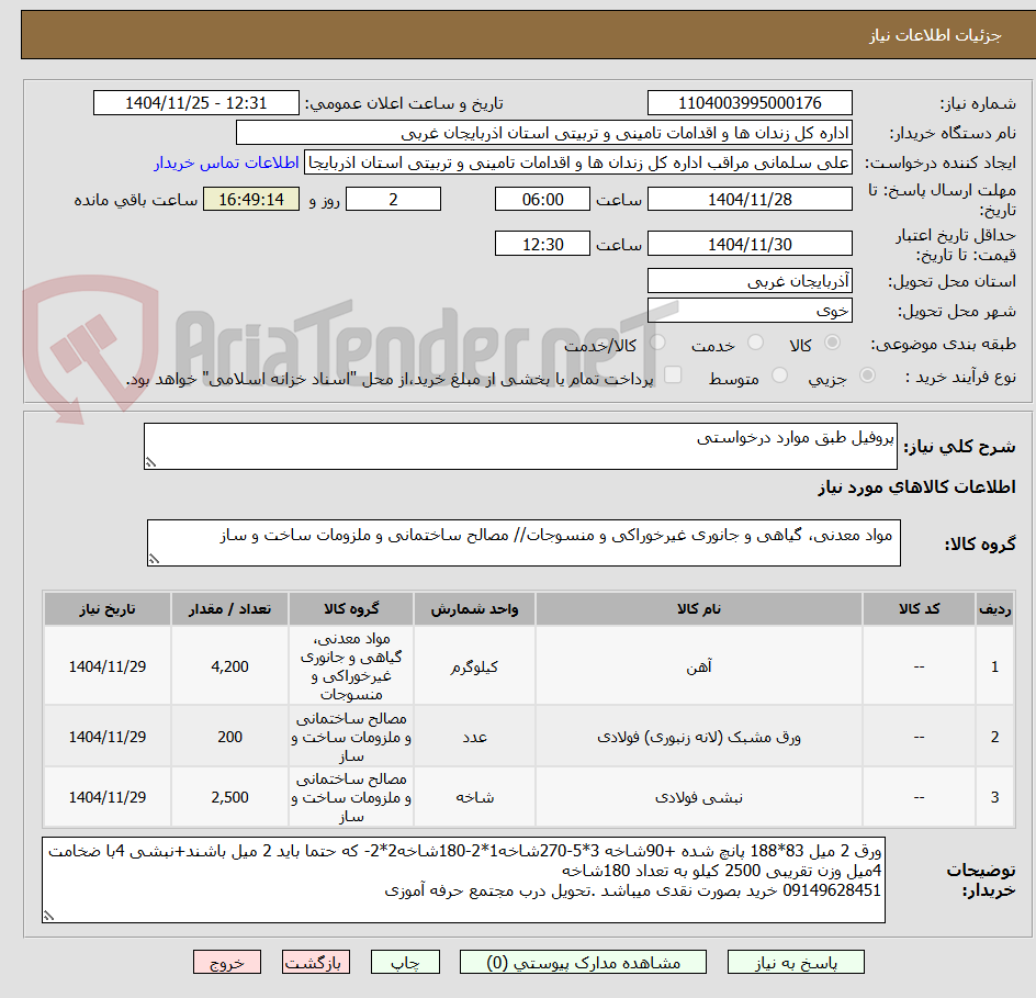 تصویر کوچک آگهی پروفیل طبق موارد درخواستی