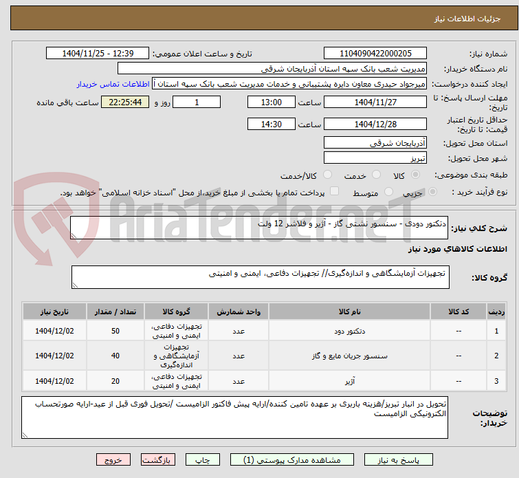 تصویر کوچک آگهی دتکتور دودی - سنسور نشتی گاز - آژیر و فلاشر 12 ولت