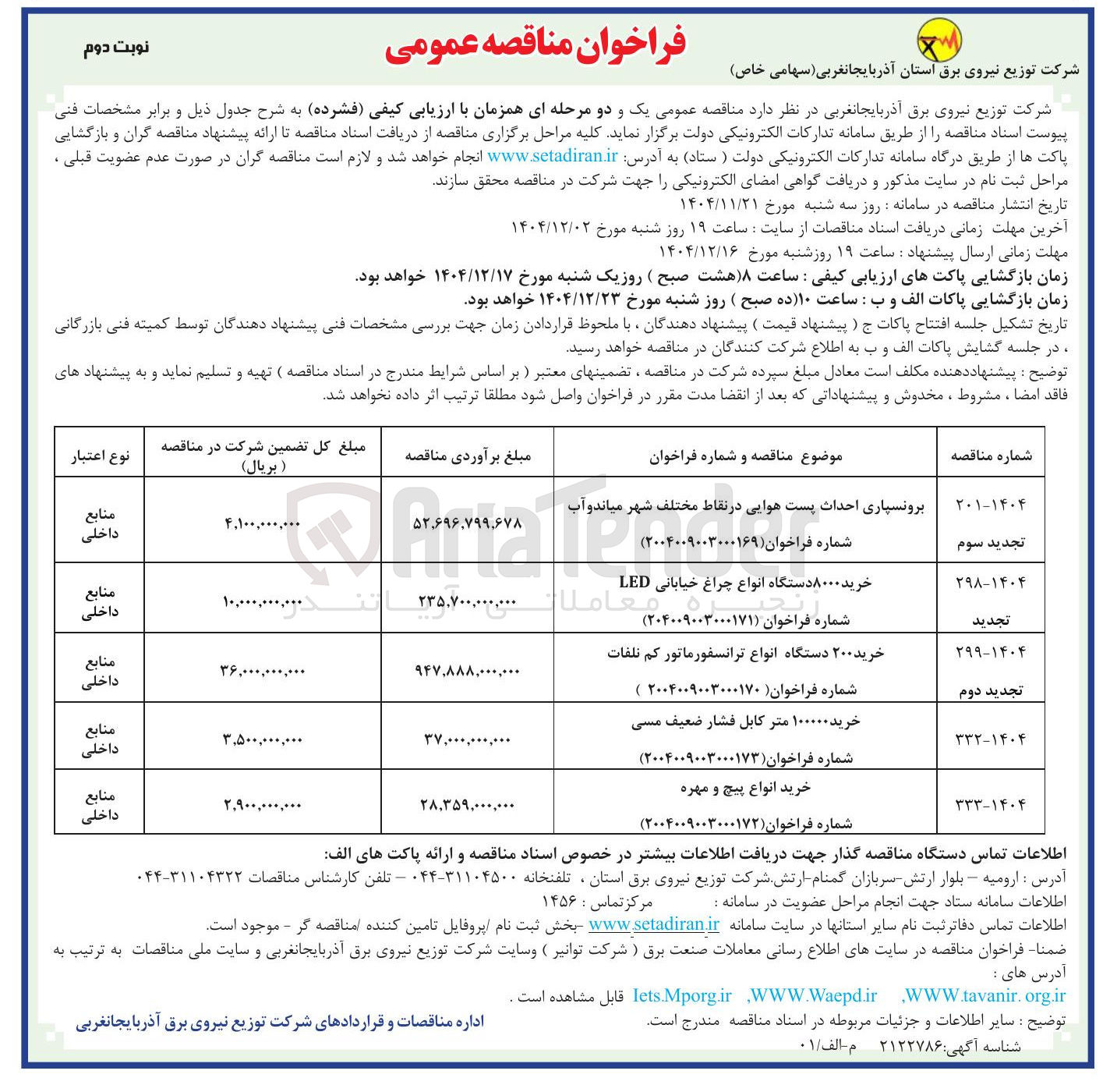تصویر کوچک آگهی خرید ۲۰۰ دستگاه انواع ترانسفورماتور کم تلفات 