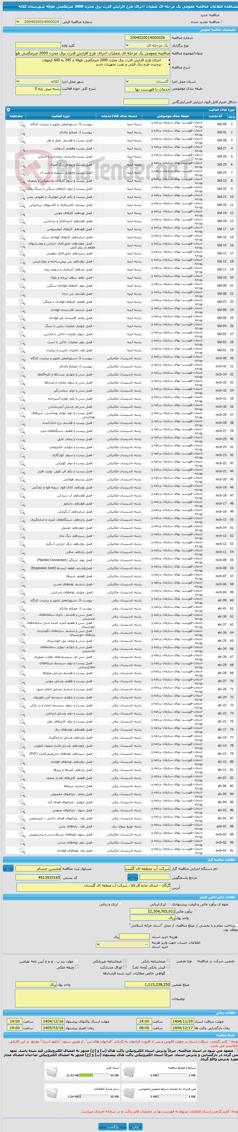 تصویر کوچک آگهی مناقصه عمومی یک مرحله ای عملیات اجرای طرح افزایش قدرت برق مخزن 2000 مترمکعبی طوقه شهرستان کلاله 