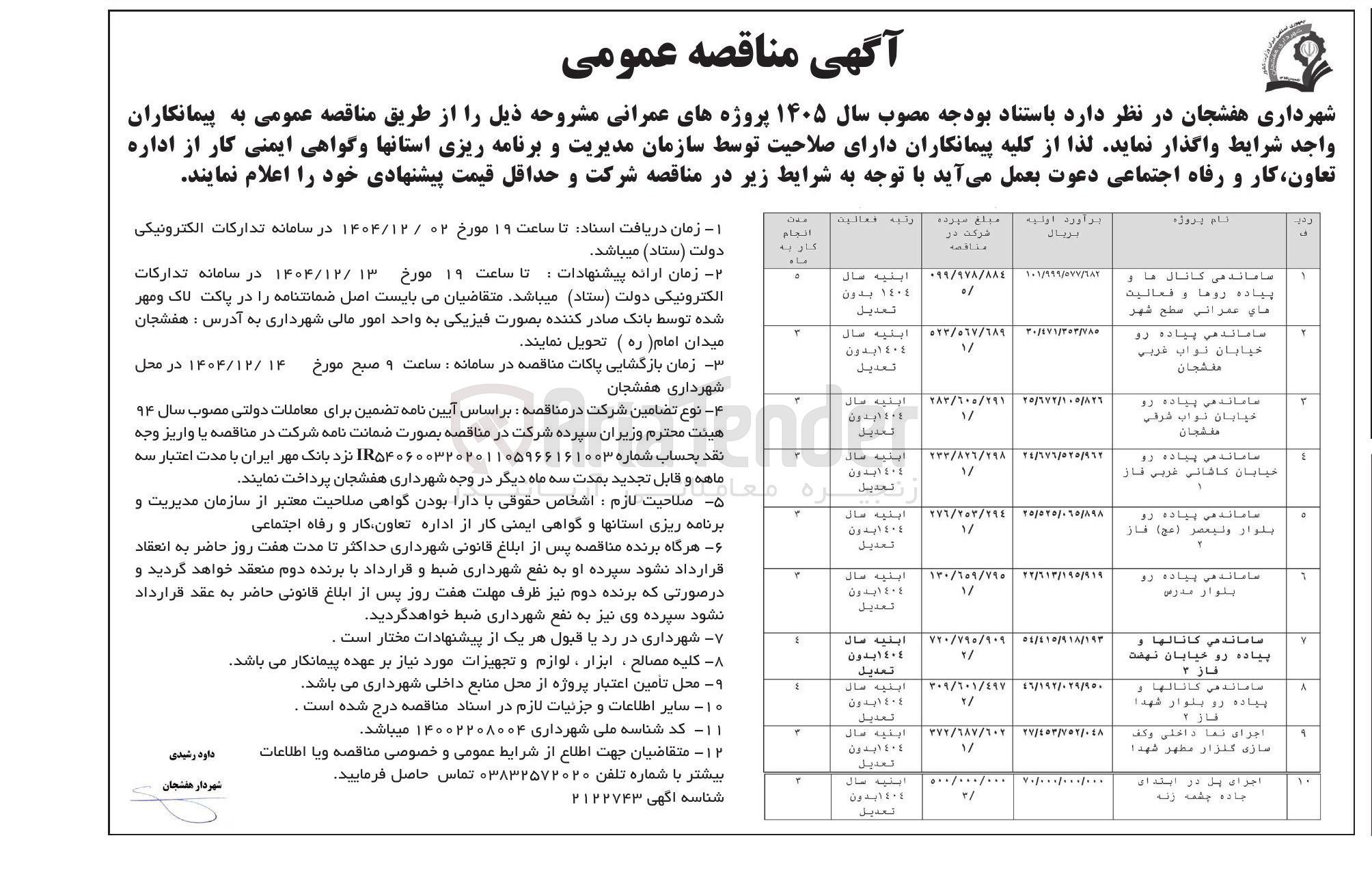 تصویر کوچک آگهی اجرای پل