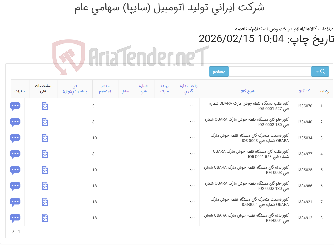 تصویر کوچک آگهی کاور ‎بدنه گان دستگاه نقطه جوش‏ مارک OBARA‎