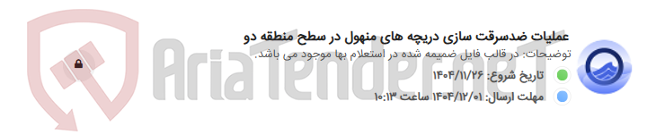تصویر کوچک آگهی عملیات ضدسرقت سازی دریچه های منهول در سطح منطقه دو